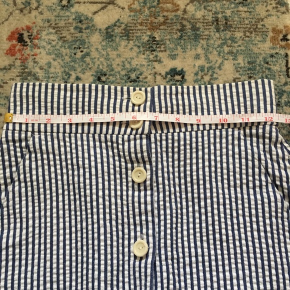 Club Monaco Stripe Cotton Skirt Sz 0 - Picture 8 of 11